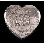A late Victorian Continental silver box, bears import marks for Bethold Muller, Chester,