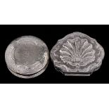 A French silver circular box and cover,