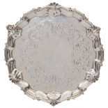 A Victorian silver salver, maker Edward & John Barnard, London,