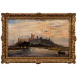 Manner of Peter De Wint [19th Century]- Windsor Castle from The River,:- oil on canvas, 36 x 58cm.