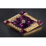 A late 19th Century gold, amethyst,