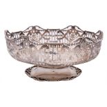 A George V silver fruit bowl, maker Joseph Rodgers & Sons, Sheffield 1933: initialled,