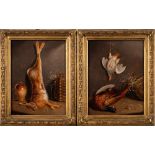 Benjamin Blake [1770-1830]- Pheasants in a larder; Hare in a larder,:- a pair,