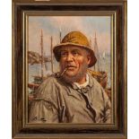 * Louis Noireaut [1890-1960]- Breton Fisherman,:- signed, oil on canvas, 34 x 26.5cm.