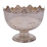 A George V silver punch bowl, maker William Henry Sparrow, Birmingham,