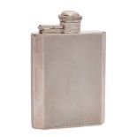 An Elizabeth II silver hip flask, maker Joseph Gloster Ltd, Birmingham,