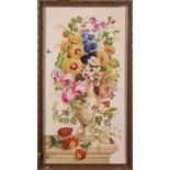 A large 19th Century Copeland porcelain rectangular plaque: finely painted in the manner of Charles