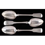 A George IV provincial silver Fiddle pattern tablespoon, maker William Welch II, Exeter,