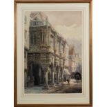 Alfred Leyman [1856-1933]- The Guildhall, Exeter,:- signed, watercolour, 75 x 52cm.
