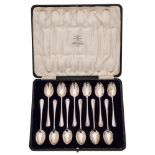 A set of twelve George V silver Hanoverian pattern teaspoons, maker Joseph Rogers & Sons, Sheffield,