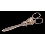 A pair of George III silver grape shears, maker Rebecca Emes & Edward Barnard I, London,