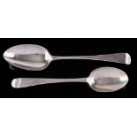 A George III silver Old English pattern tablespoon, maker Hester Bateman London, 1783: initialled,