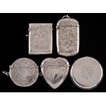 An Edwardian silver vesta case, maker A C Jackson & Co, Birmingham,