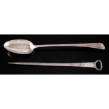 A George III silver Old English pattern basting spoon, maker Richard Crossley, London,