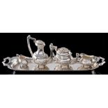 An Elizabeth II silver miniature tea and coffee service, maker A Marston & Co, Birmingham,