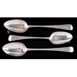 A George III provincial silver Old English pattern tablespoon, maker, William Welch, Exeter,