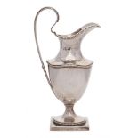 A late Victorian silver pedestal cream jug, maker Haseler Brothers, London,
