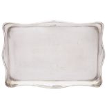 A George V silver dressing table tray, maker Daniel Manufacturing Company, Birmingham,