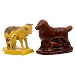 An extensive one owner collection of Staffordshire and other pottery and porcelain animals and