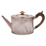 A George III silver teapot, maker Thomas Daniell, London,