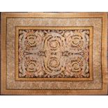A handwoven carpet:,