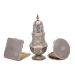 A Victorian silver sugar caster, maker George Nathan & Ridley Hayes,