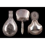 A George III silver caddy spoon, maker Samuel Pemberton, Birmingham,