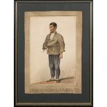 British School early 19th Century- Portrait of Pedro Rima Condor, full-length standing,