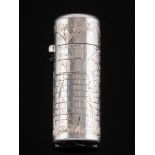 A Victorian novelty silver scent bottle, maker Sampson Mordan & Co, London,