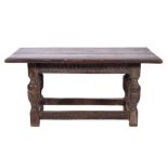 An oak rectangular serving table:,