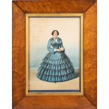Wybrant [1816-1894]- Portrait of a young lady, full-length standing,