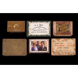 A World War One period advertising matchbox holder: for A. J.