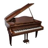 A cased baby grand piano by C Bechstein:, no.