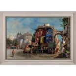 * Theodorus Van Oorschot [1910-1989]- Dutch town scene,:- signed, oil on canvas, 56 x 87cm.