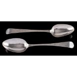 A George III provincial silver Old English pattern tablespoon, maker Richard Jenkins,