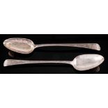A George III silver Old English pattern straining spoon, maker George Smith III & William Fearn,