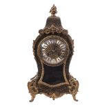 A French boulle mantel clock: the eight-day duration movement striking the hours and half-hours on