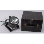 An Air Ministry issue Aldis lamp: in original wooden case stamped 'AM 5A/2334'.