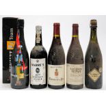 A bottle of Warre's 1977 Vintage port: together with a bottle of - Chateauneuf du Pape 2008,