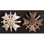 Two German War Merit badges, First and Second Class:.