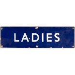 A BR(E) enamel doorplate 'Ladies': 13 x 45.