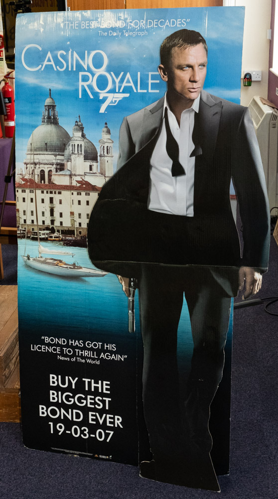 A promotional cardboard display stand for James Bond 'Casino Royale' (2006): 152x76cm