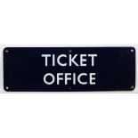 A BR(E) enamel sign 'Ticket Office': 15 x 46cm.