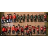 Britains from Set 2010 Airborne Infantry (1948 version): comprising officer with swagger stick and