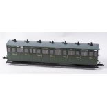 BMS/Accucraft. A G gauge Lynton & Barnstaple Third Class coach: SR green No.2469, boxed.