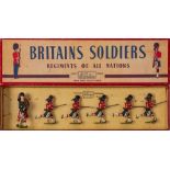 Britains set No 11 The Black Watch Royal Highlanders (1960 version): comprising five running