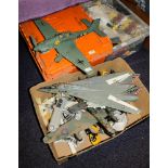 A collection of various kit built model aircraft and other vehicles,