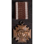 A Third Reich NSDAP Ten Years Long Service Award in bronze: with ribbon in box of issue.