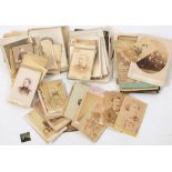 A collection of Victorian and Edwardian carte de visite and later photographs: including a portrait