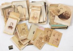 A collection of Victorian and Edwardian carte de visite and later photographs: including a portrait